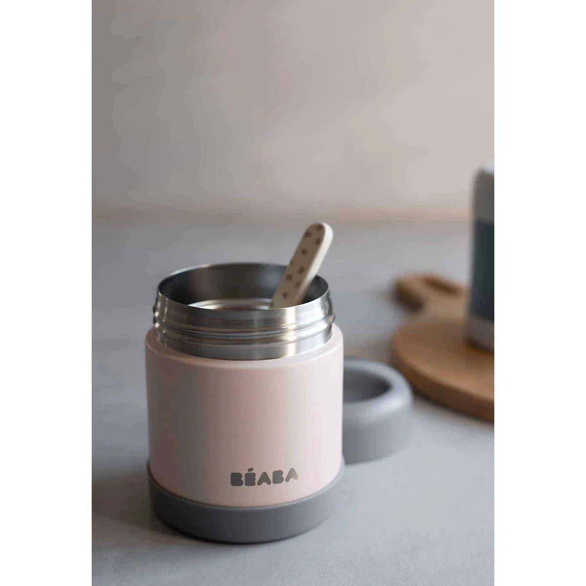 Jarra de aço inoxidável Beaba de 10 oz - Rosa