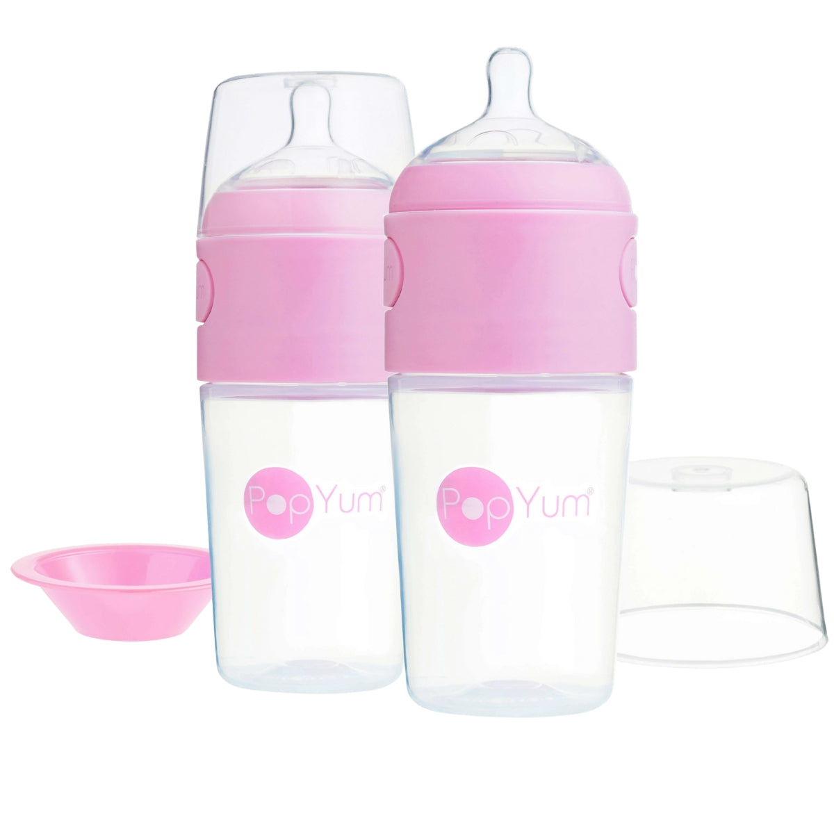 Kit De Mamadeira PopYum Com Mixer Pink 260ML
