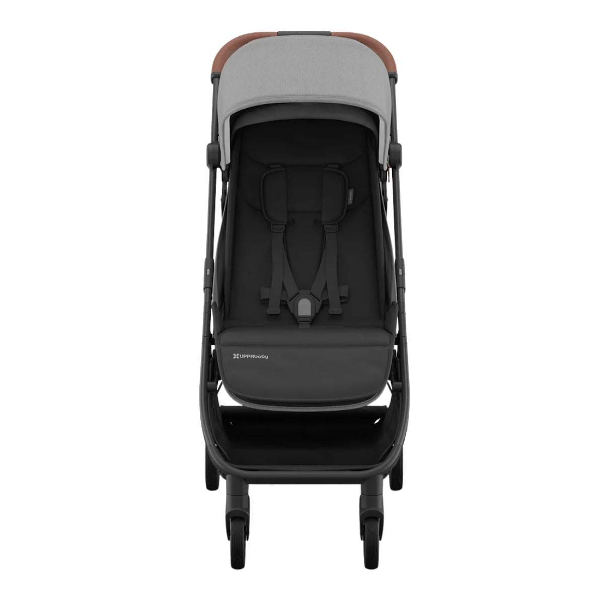 Carrinho Compacto UPPAbaby Minu V3 - Greyson (Carvão Melange / Quadro de Carbono / Couro de Sela)