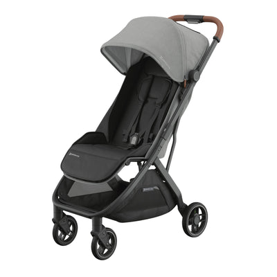 Carrinho Compacto UPPAbaby Minu V3 - Greyson (Carvão Melange / Quadro de Carbono / Couro de Sela)