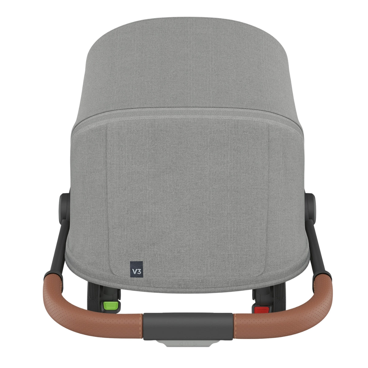 Carrinho Compacto UPPAbaby Minu V3 - Greyson (Carvão Melange / Quadro de Carbono / Couro de Sela)