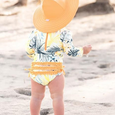 Ruffle Butts Swim Hat Reversible Melon - 0-12 M