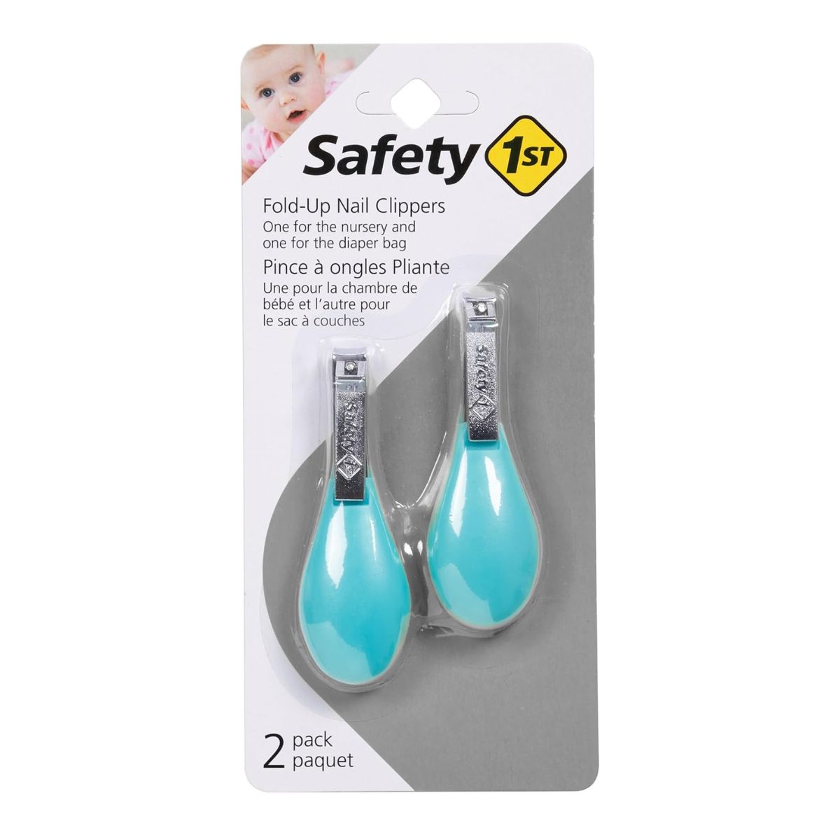 Safety 1st Fold-Up Nail Clippers 2 Pk - Blue