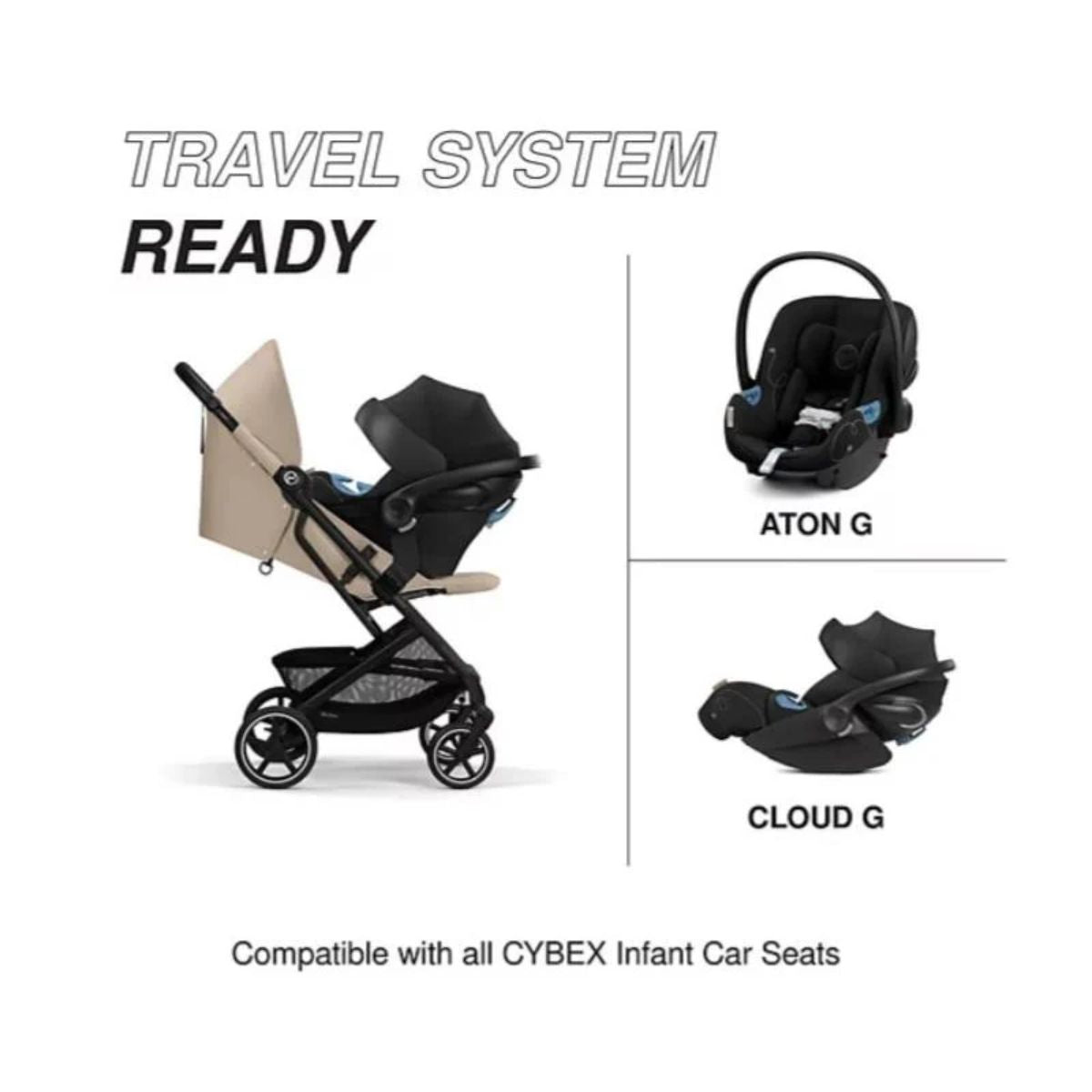 Cybex Beezy 2 Compact Stroller - Almond Beige