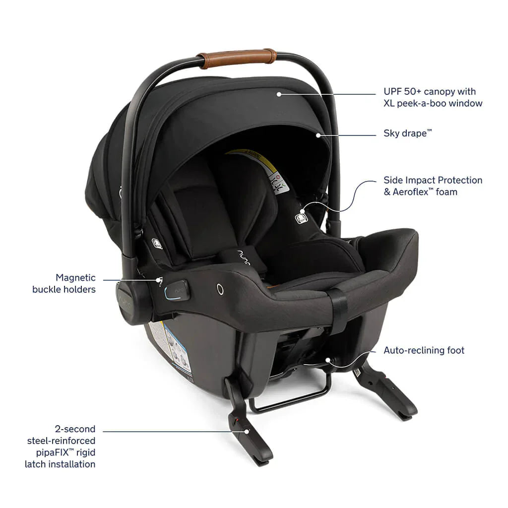 Carrinho de Bebê Travel Sistem Nuna Triv Next + Pipa Urbn Caviar