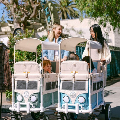 Carrinho de bebê WonderFold VW2 Volkswagon Double (2 lugares) - Verde Sálvia