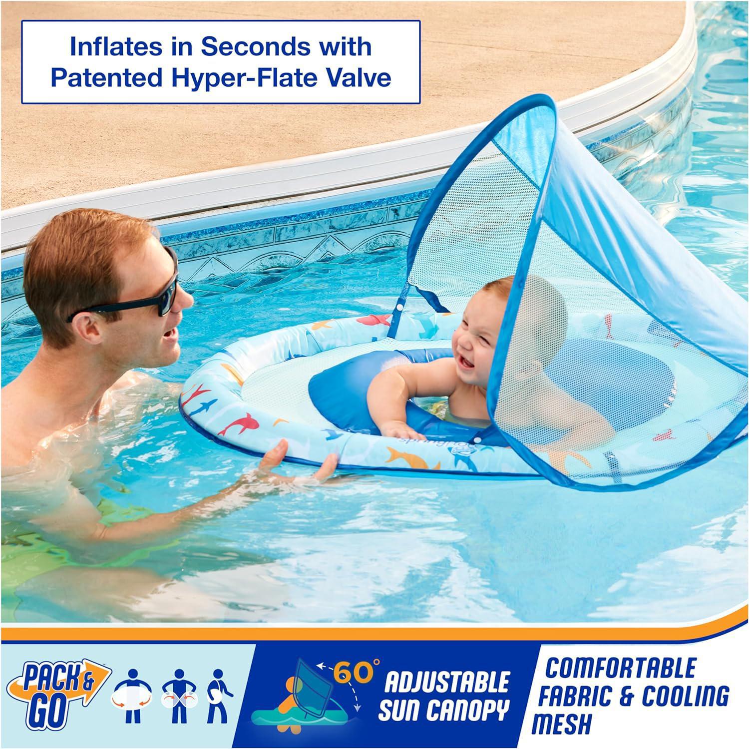 Swimways Baby Spring Float Sun Canopy - Shark - Luna Baby Store Miami