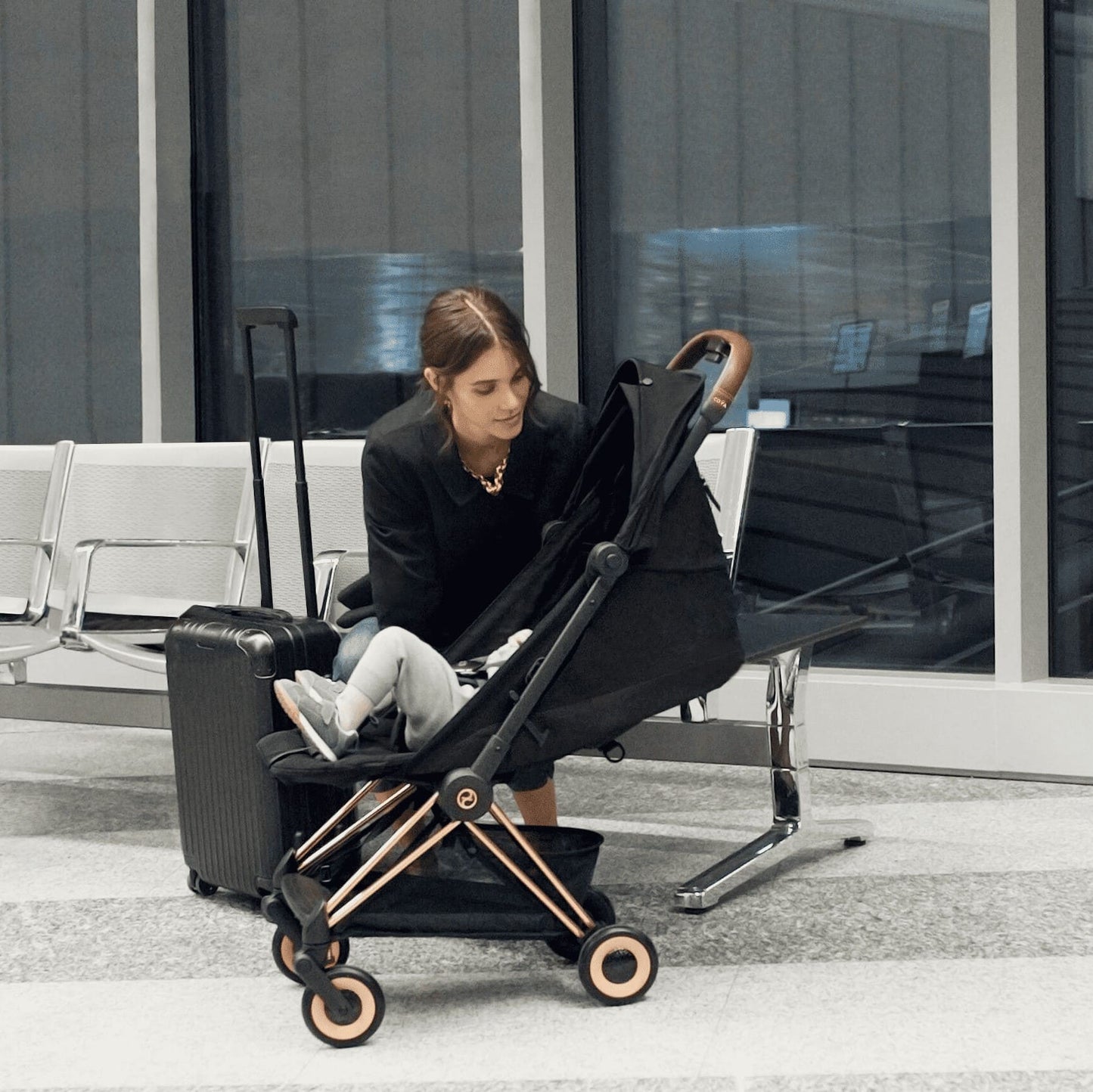 Cybex Coya Stroller Matte Black/Leaf Green - Luna Baby Store Miami