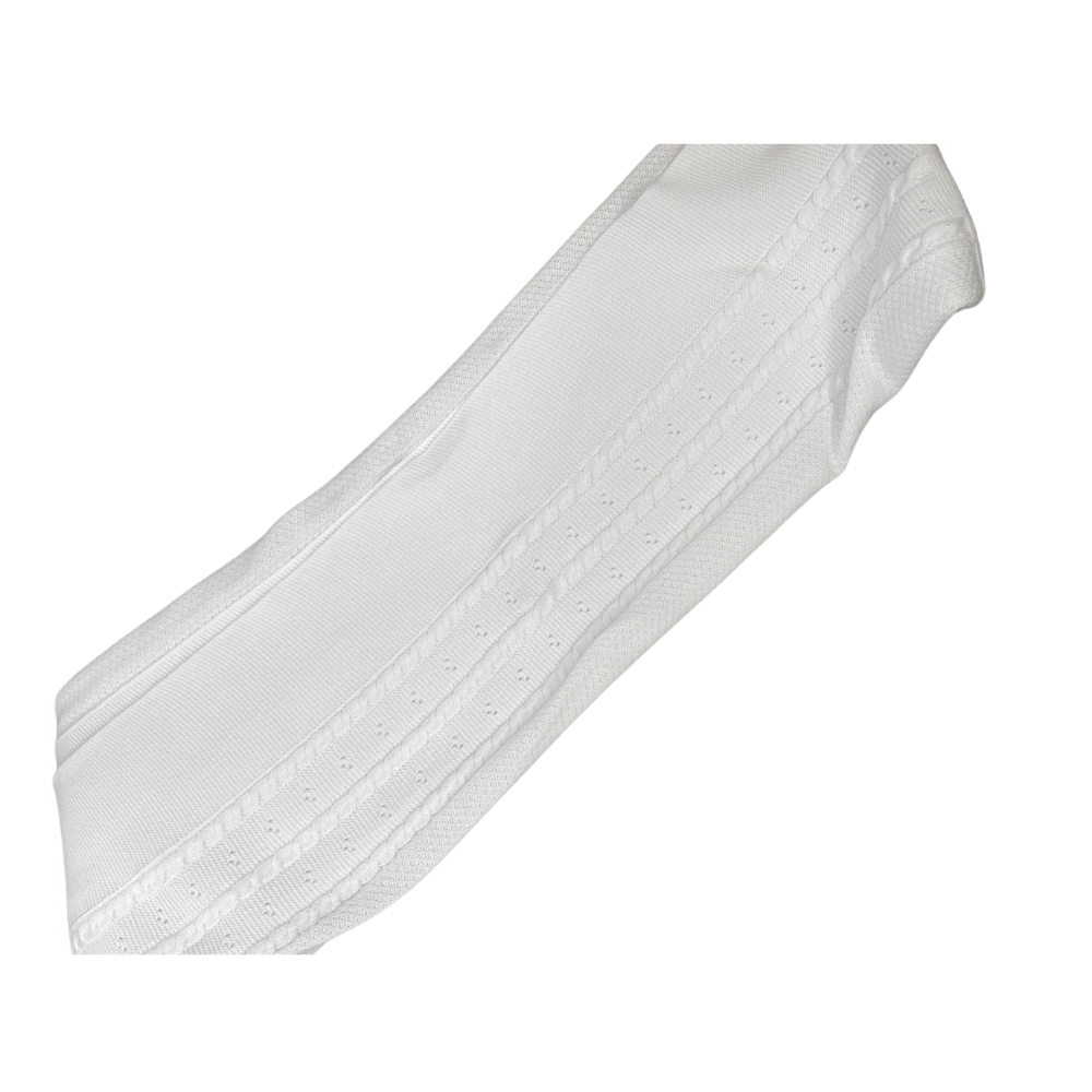 Knitted Baby Blanket - White on Luna Baby Store Miami