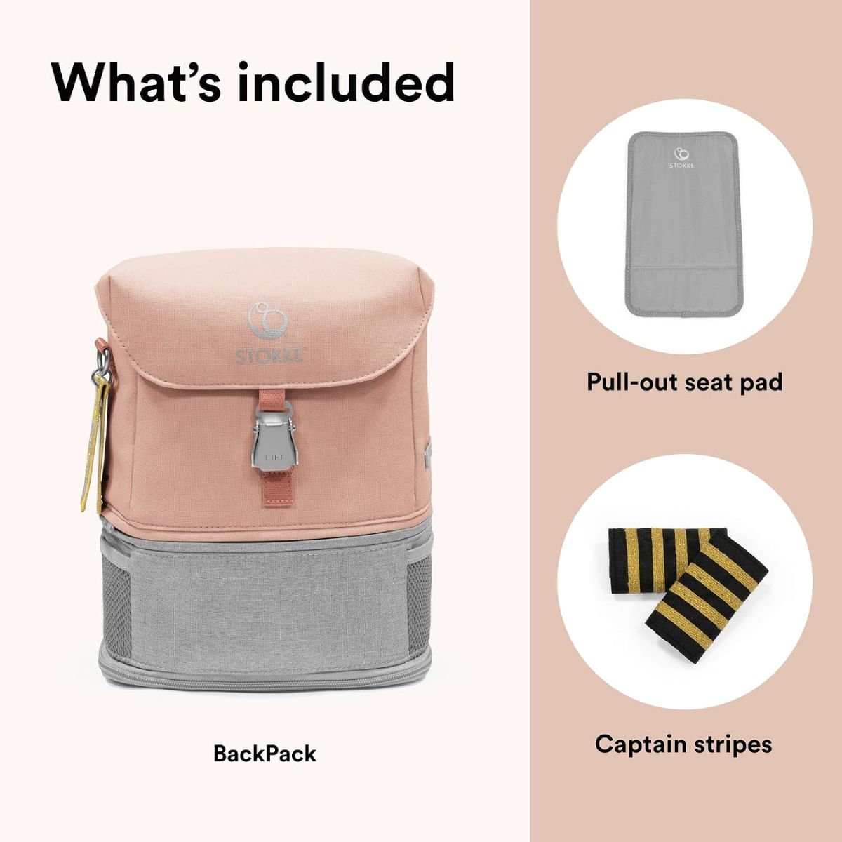 Stokke JetKids BackPack - Coral Pink on Luna Baby Store Miami