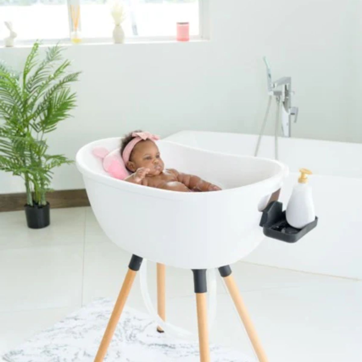 Babu Bath Babu Pillow - Petal Pink on Luna Baby Store Miami