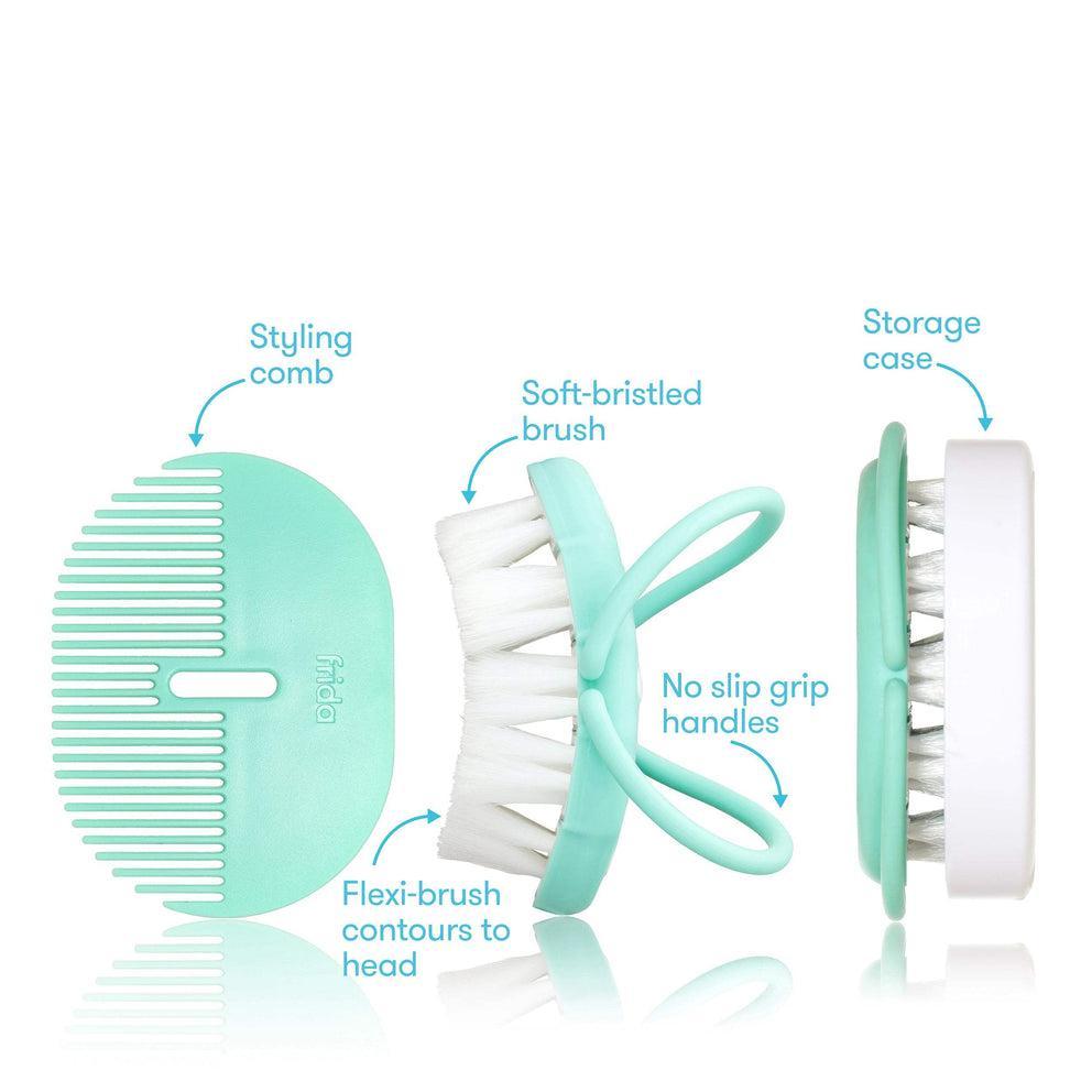 Fridababy Baby Head-Hugging Hairbrush + Styling Comb Set