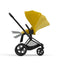 Cybex Priam 4 Stroller - Matte Black/Black Frame and Mustard Yellow Seat Pack