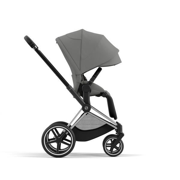 Cybex Priam 4 Stroller - Chrome/Black Frame and Soho Grey Seat Pack