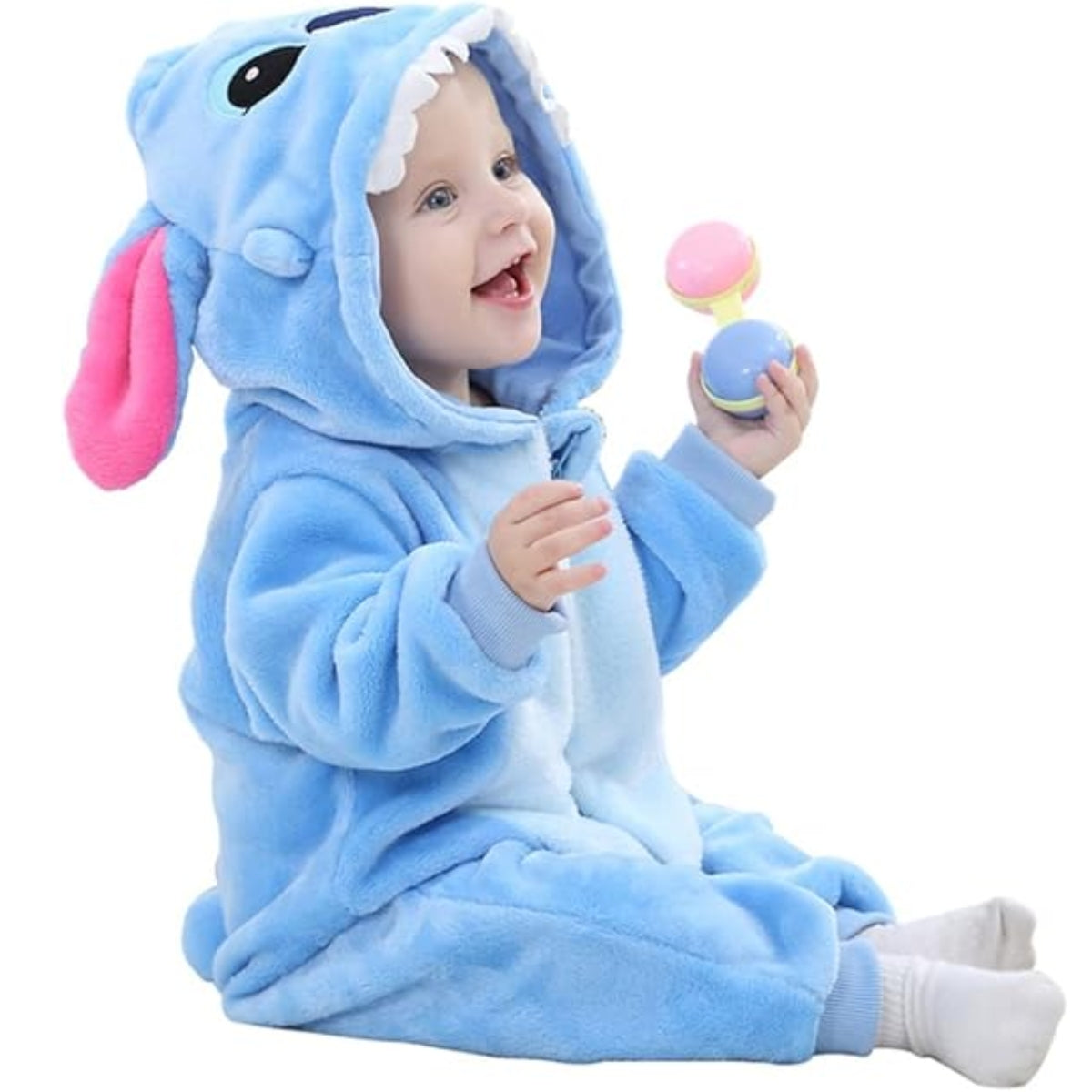 3D Stitch Fleece Romper