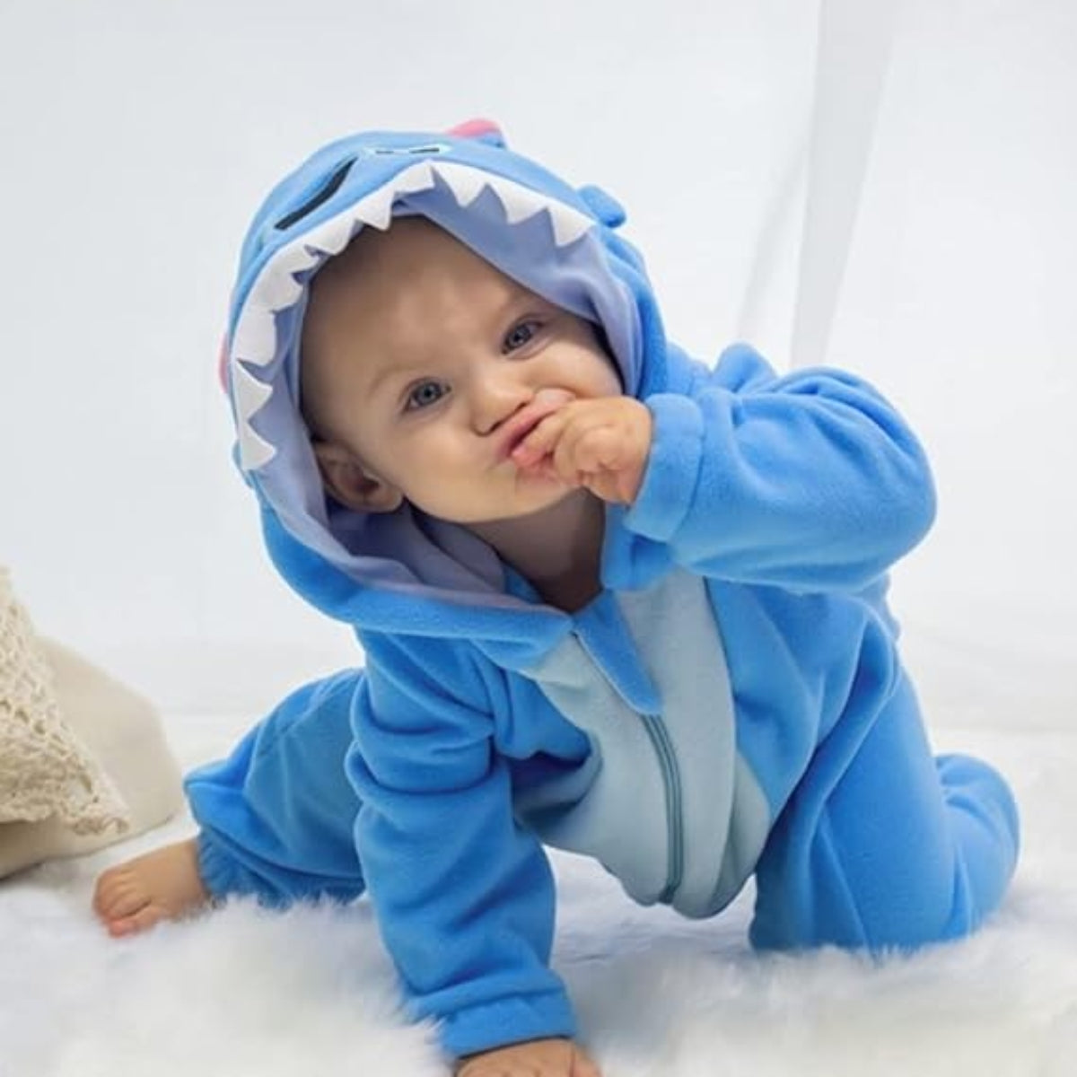 3D Stitch Fleece Romper