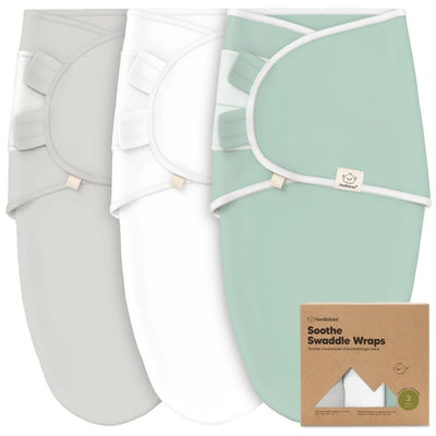 Cueiro Swaddle keaBabies Soothe Baby 3 Peças Sage 0-3M