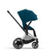 Cybex E-Priam 2 Stroller - Chrome/Black Frame and Mountain Blue Seat Pack