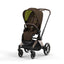 Cybex Priam 4 Stroller - Chrome/Black Frame and Khaki Green Seat Pack