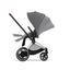 Cybex E-Priam 2 Stroller - Chrome/Brown Frame and Soho Grey Seat Pack