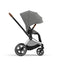 Cybex Priam 4 Stroller - Chrome/Brown Frame and Soho Grey Seat Pack