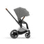 Cybex E-Priam 2 Stroller - Chrome/Brown Frame and Soho Grey Seat Pack