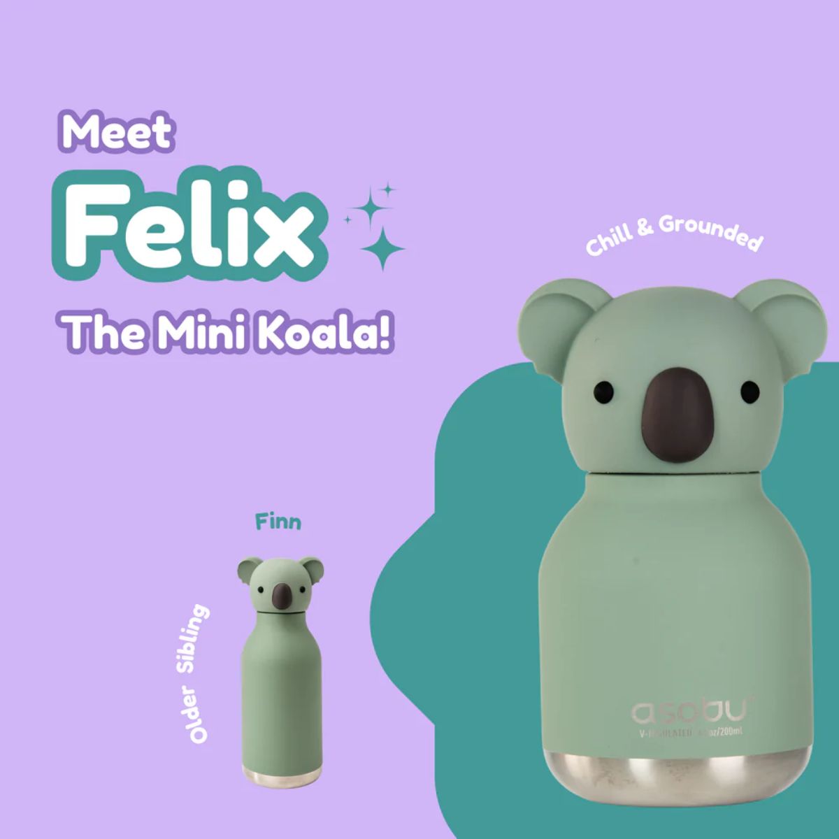 Mini Garrafa Térmica Infantil Asobu Bestie Coala 200ML