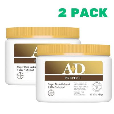 Pack 2 A+D Original Diaper Rash Ointment pound Jar