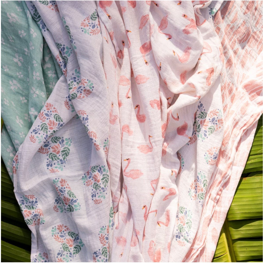 Aden + Anais - 4 Pk Swaddles Muslin, Rosa Briar