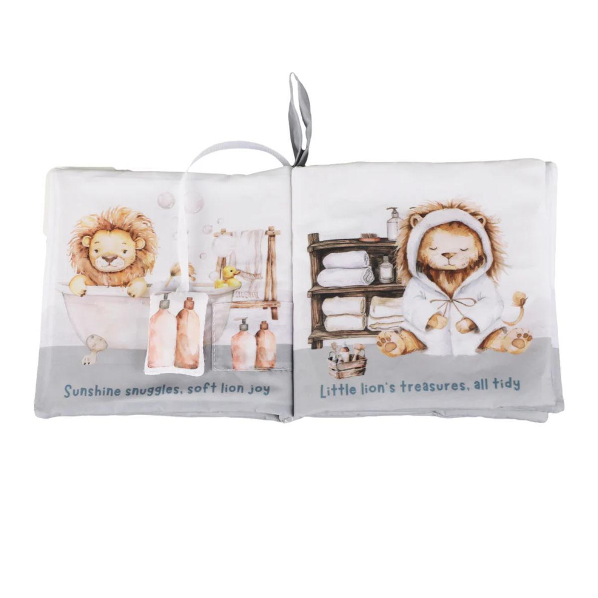 Livro Sensorial de Tecido Ali+Oli para Bebê Bubble Bath on Luna Baby Store Miami