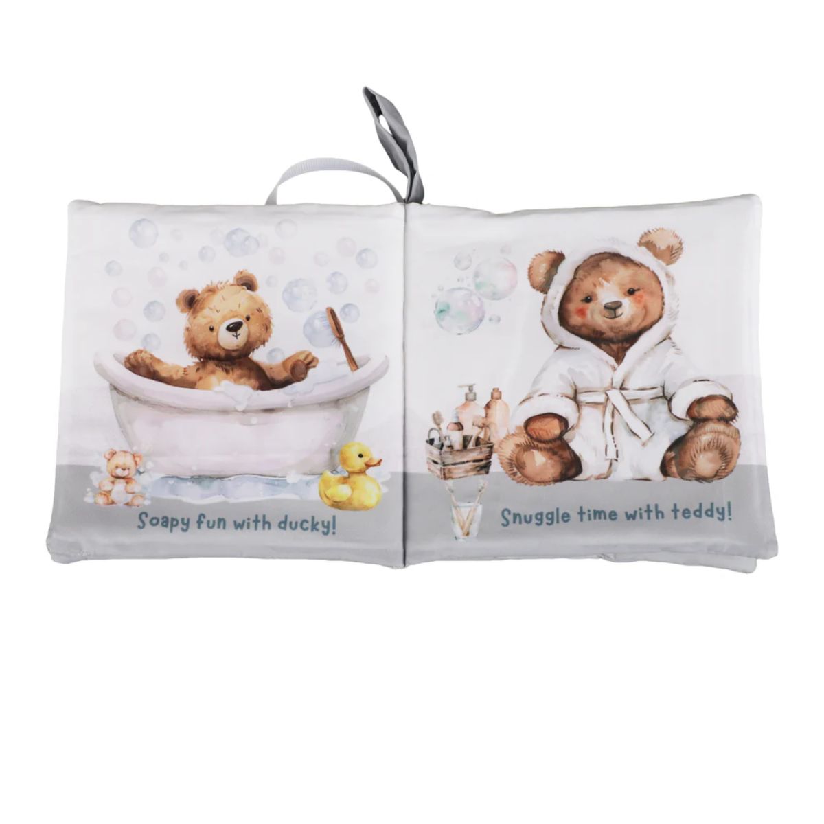 Livro Sensorial de Tecido Ali+Oli para Bebê Bubble Bath