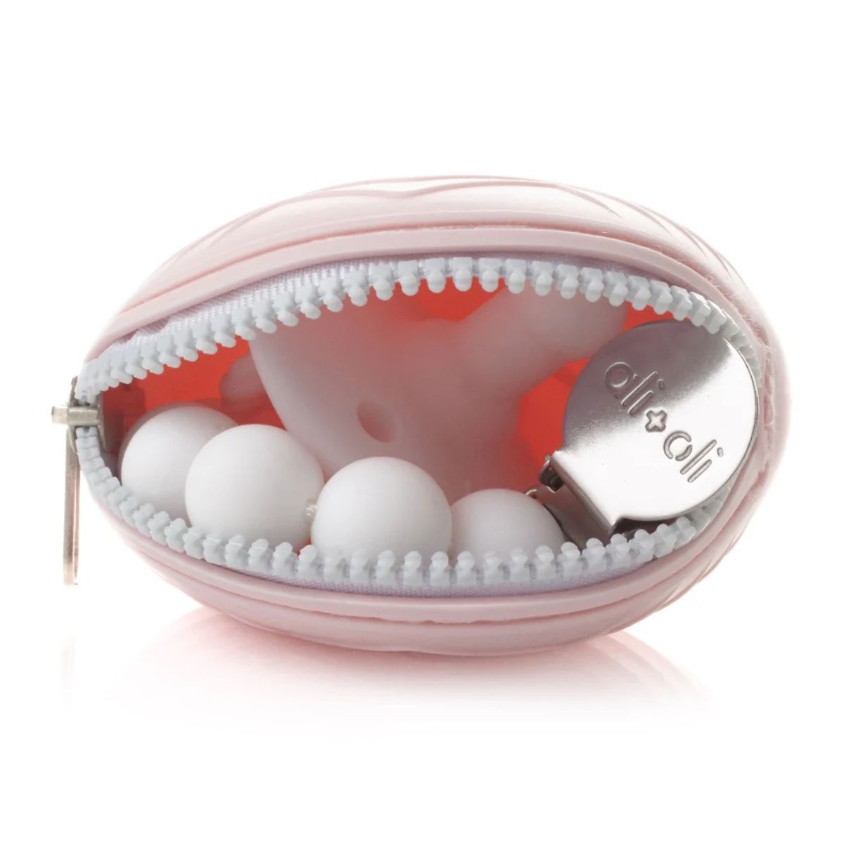 Ali + Oli Porta-Chupeta de Silicone - Rosa