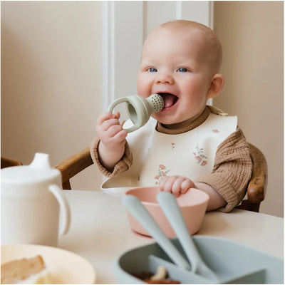 Alimentador Infantil de Silicone Mushie 2 Peças Tradewinds
