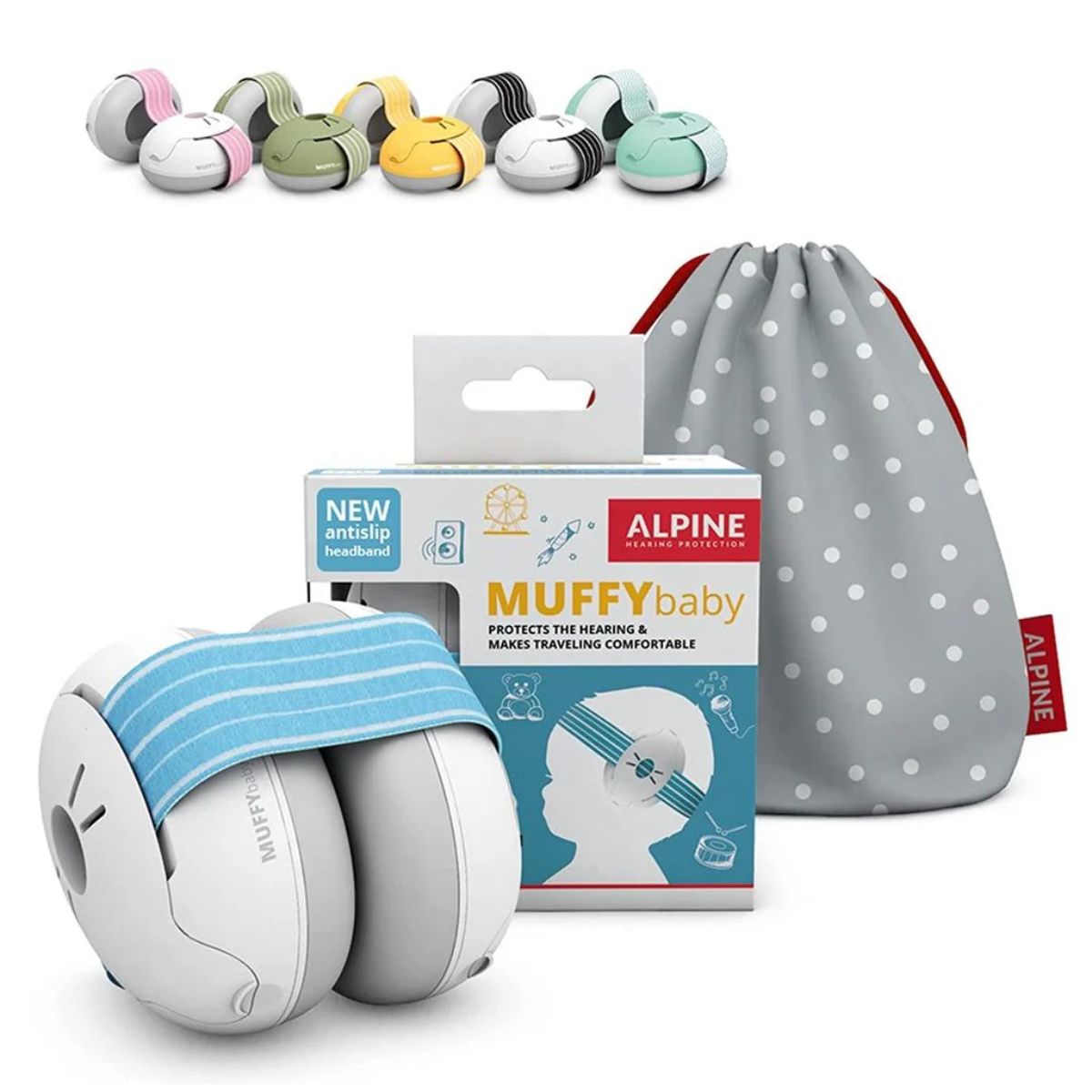 Fone Com Proteção Auditiva Infantil Alpine Muffy Baby Azul