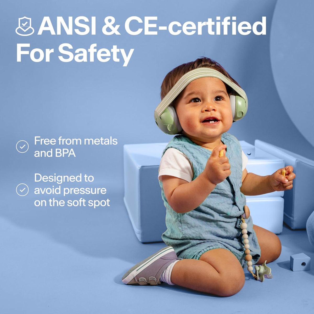 Fone Com Proteção Auditiva Infantil Alpine Muffy Baby Azul