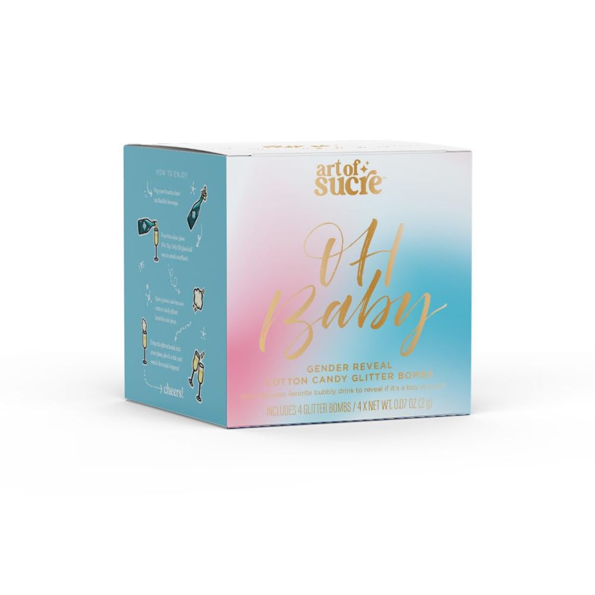 Glitter Bomb Oh Baby Boy Art of Sucre para Chá Revelação