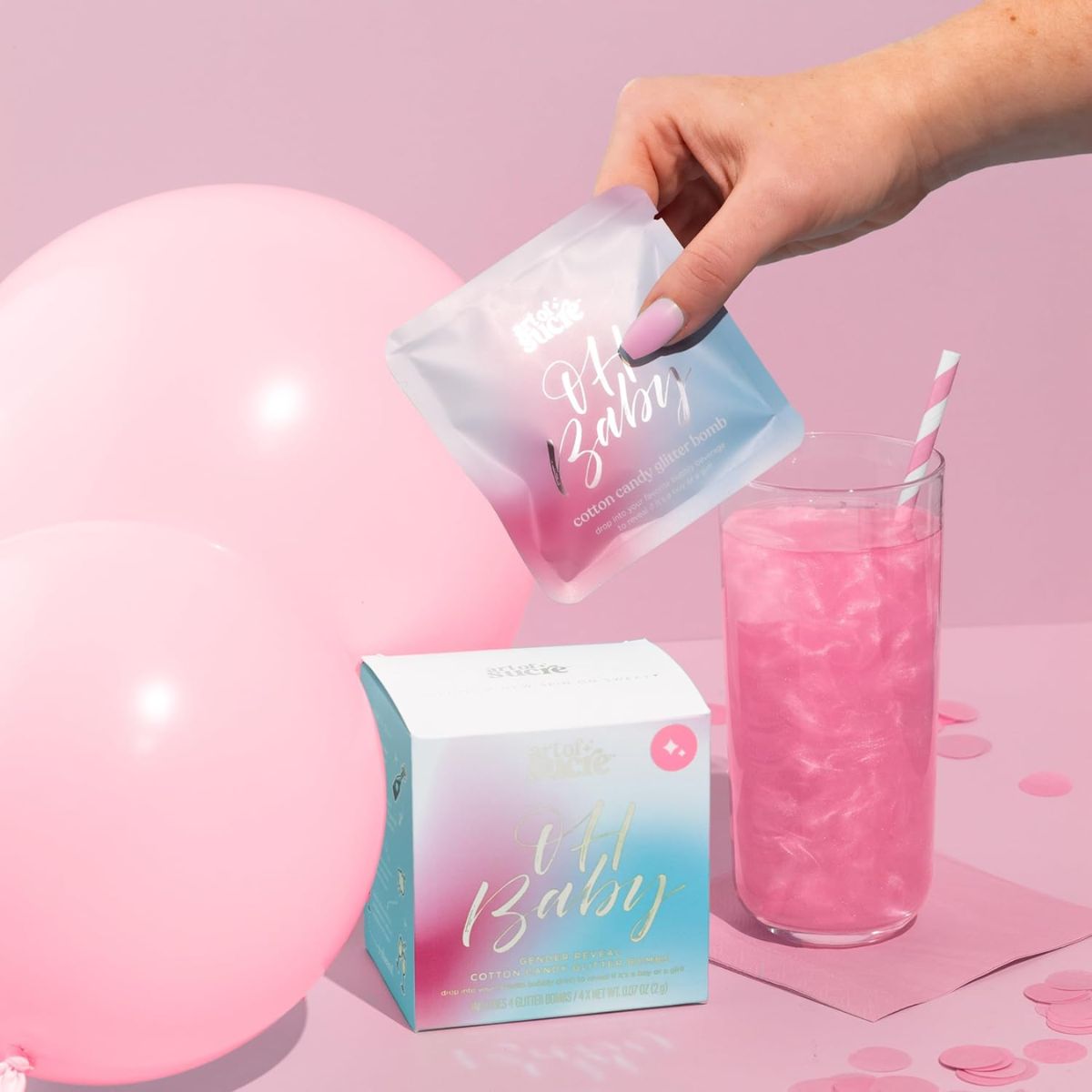 Glitter Bomb Oh Baby Girl Art of Sucre para Chá Revelação