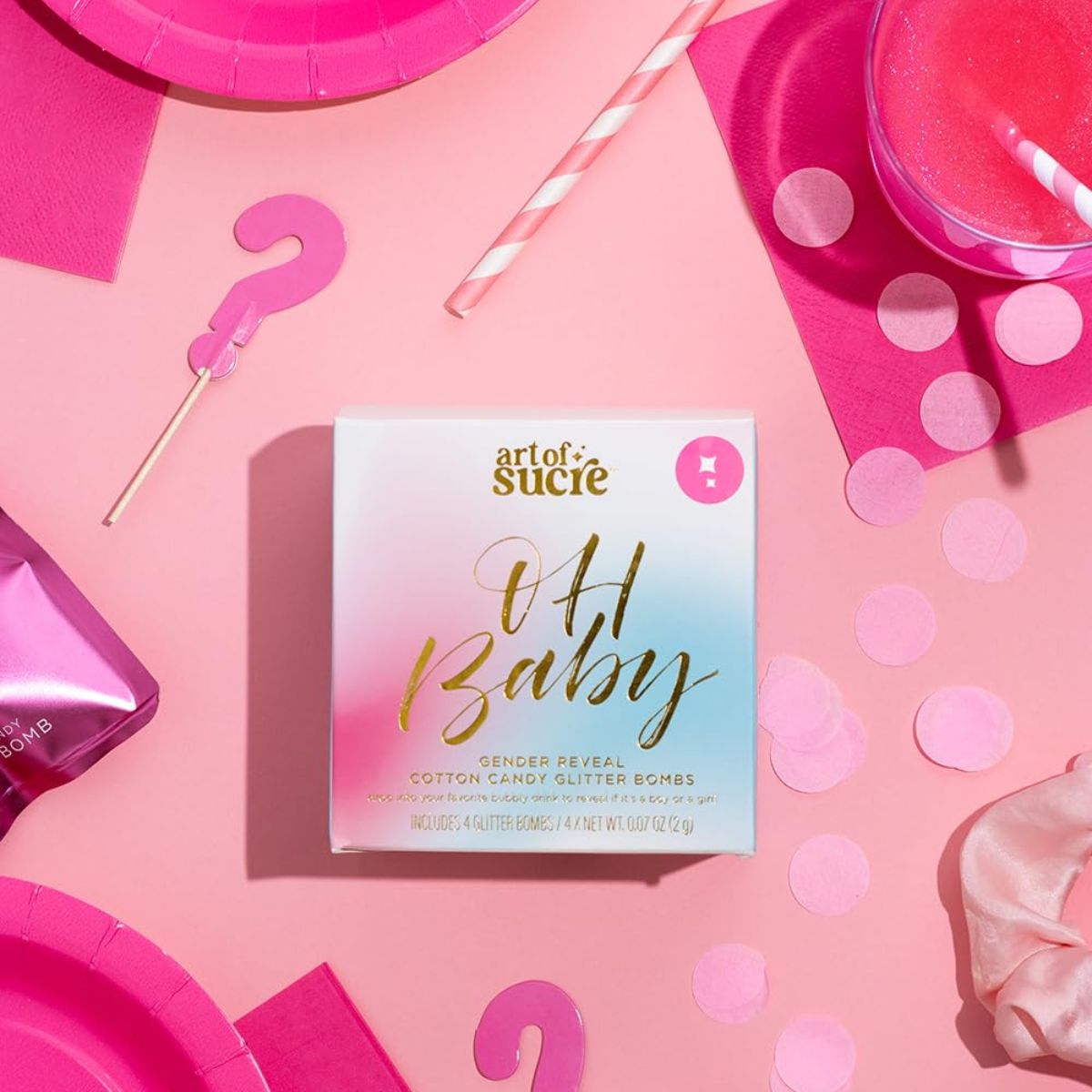 Glitter Bomb Oh Baby Girl Art of Sucre para Chá Revelação