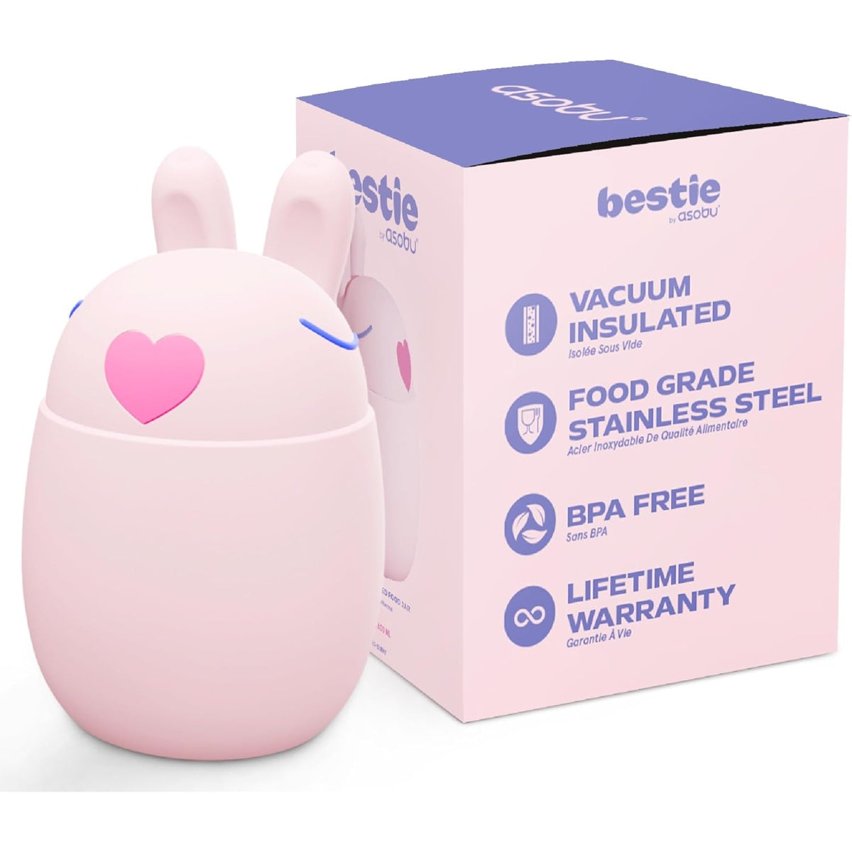 Asobu Bestie Foodie Kids Insulated Food Jar - Bunny