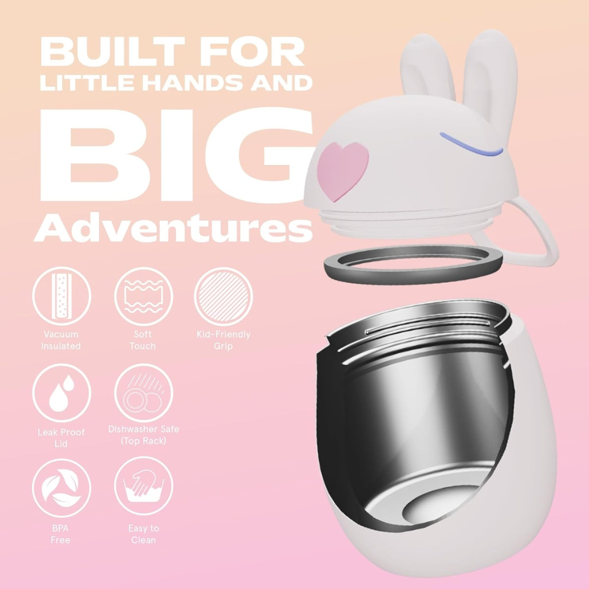 Asobu Bestie Foodie Kids Insulated Food Jar - Bunny