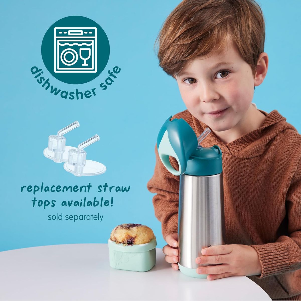 Garrafa Térmica Infantil B.Box 350ML Emerald Forest