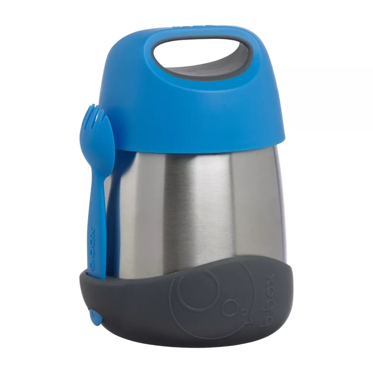 B.box Insulated Food Jar with Spork 11 oz - Blue Slate on Luna Baby Store Miami