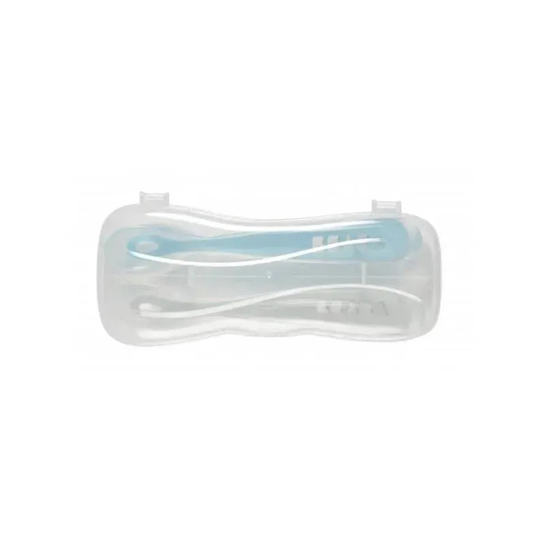 Beaba - conjunto de viagem com 2 unidades de colher de silicone, nuvem/chuva