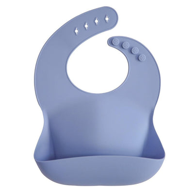 Babador De Silicone Infantil Mushie Powder Blue - Mushie Babytunes