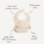Babador De Silicone Infantil Mushie Bluey Ivory