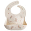 Babador De Silicone Infantil Mushie Pink Flowers