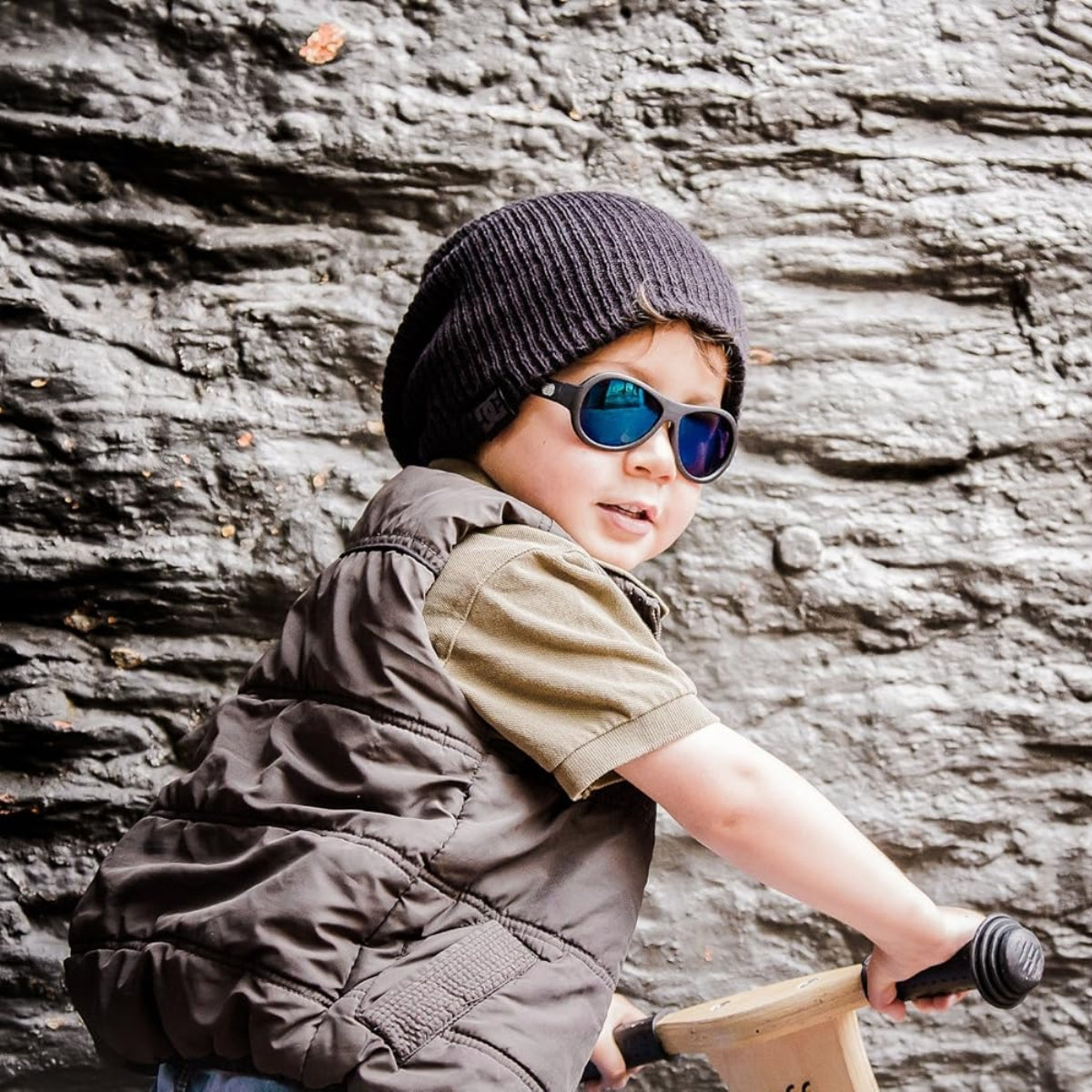 Babiators Polarized Aviator Sunglasses Cool Blue Lenses - 3-5 years