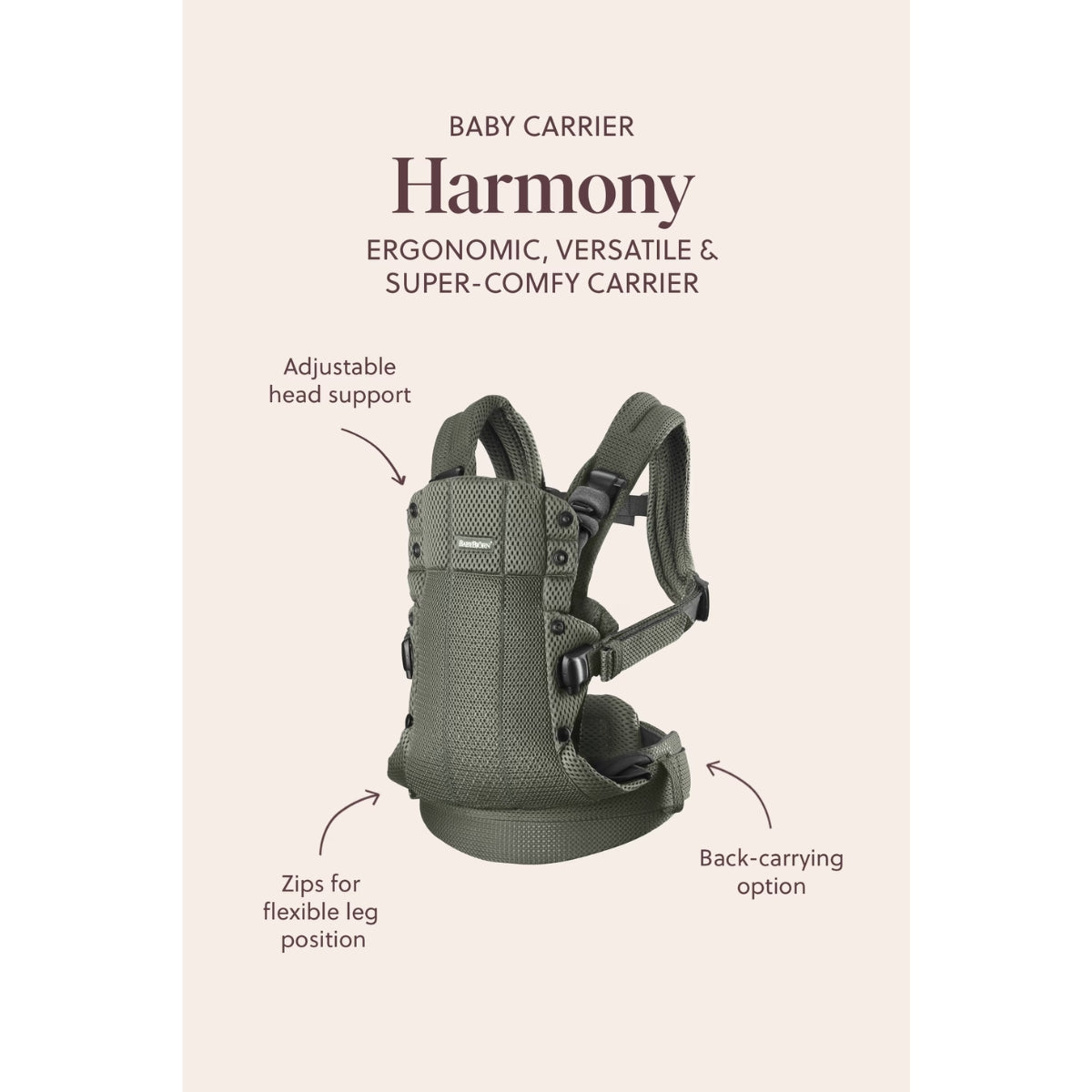 BabyBjörn Baby Carrier Harmony 3D Mesh Black