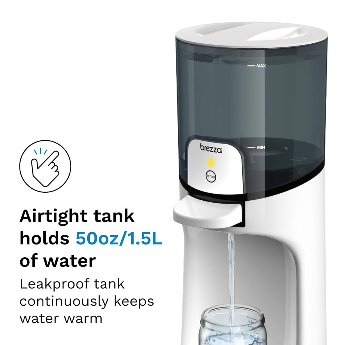 Baby Brezza - Instant Warmer For Baby Bottles - Large 50 oz Airtight Tank