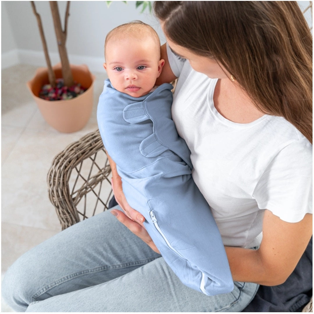 Baby Easy Swaddle Blankets w/ Zipper - 3 Pack By Comfy Cubs -(Stone/Pacific Blue/Sage) on Luna Baby Store Miami